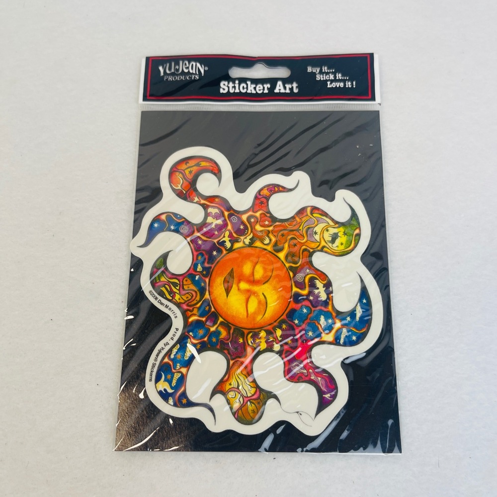 YuJean Sticker Art OS Dan Morris Psychedelic Sun Multi Attribute NEW